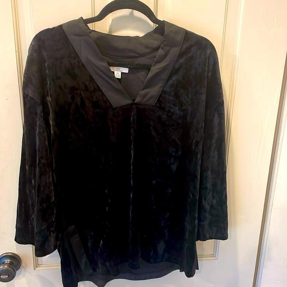 Halston black blouse
